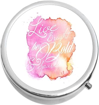 Live Bright Be Bold Sparkle Medicine Pill Box