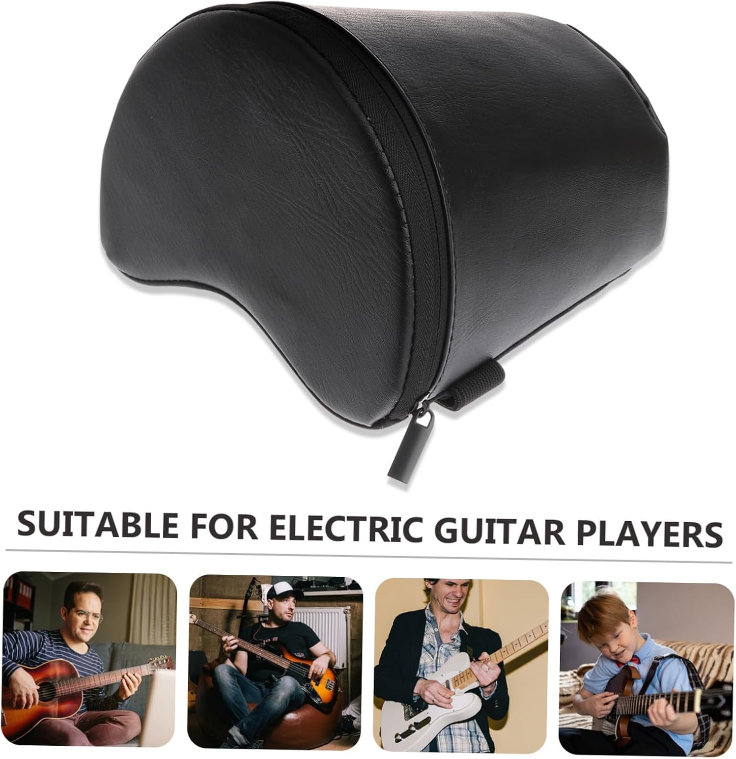 Guitar Foot Rest Cushion for Classical Players Durable Synthetic Footstool with Elastic Band Lightweight Stable Design for Comfortable Playing