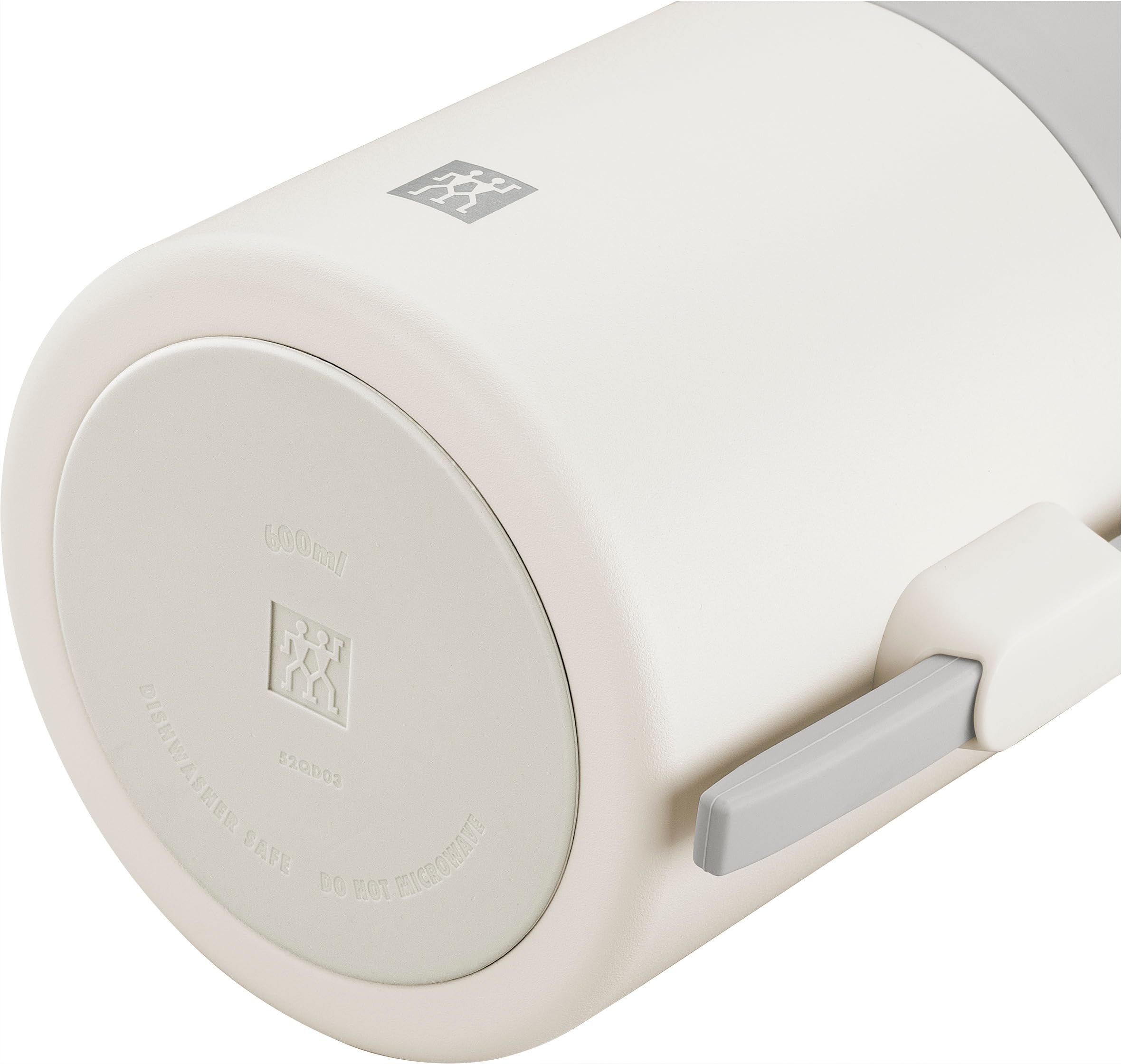 ZWILLING THERMO PLUS Speisebehälter 600 ml, hält bis zu 10 Std. warm/kalt, doppelwandig, Edelstahl Thermobecher mit Löffel, auslaufsicher, leicht, spülmaschinengeeignet, Cream