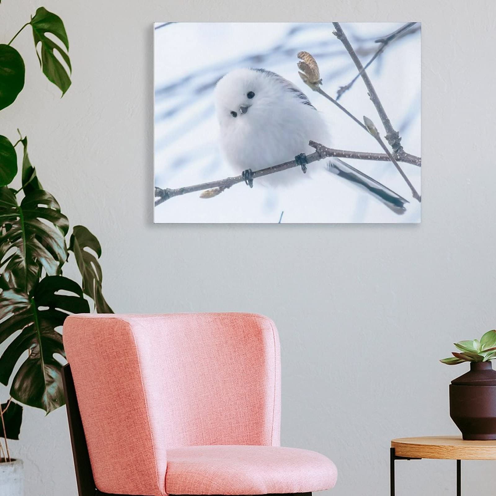 Amazon.co.jp: アートパネル シマエナガ 鳥柄 アートフレーム