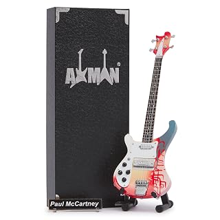 Axman, Paul Mc Cartney Réplique de guitare miniature – Cadeaux de musique – Ornement fait main 1/4 - Les Beatles, Paul McCartney, John Lennon, RIngo Starr, George Harrison