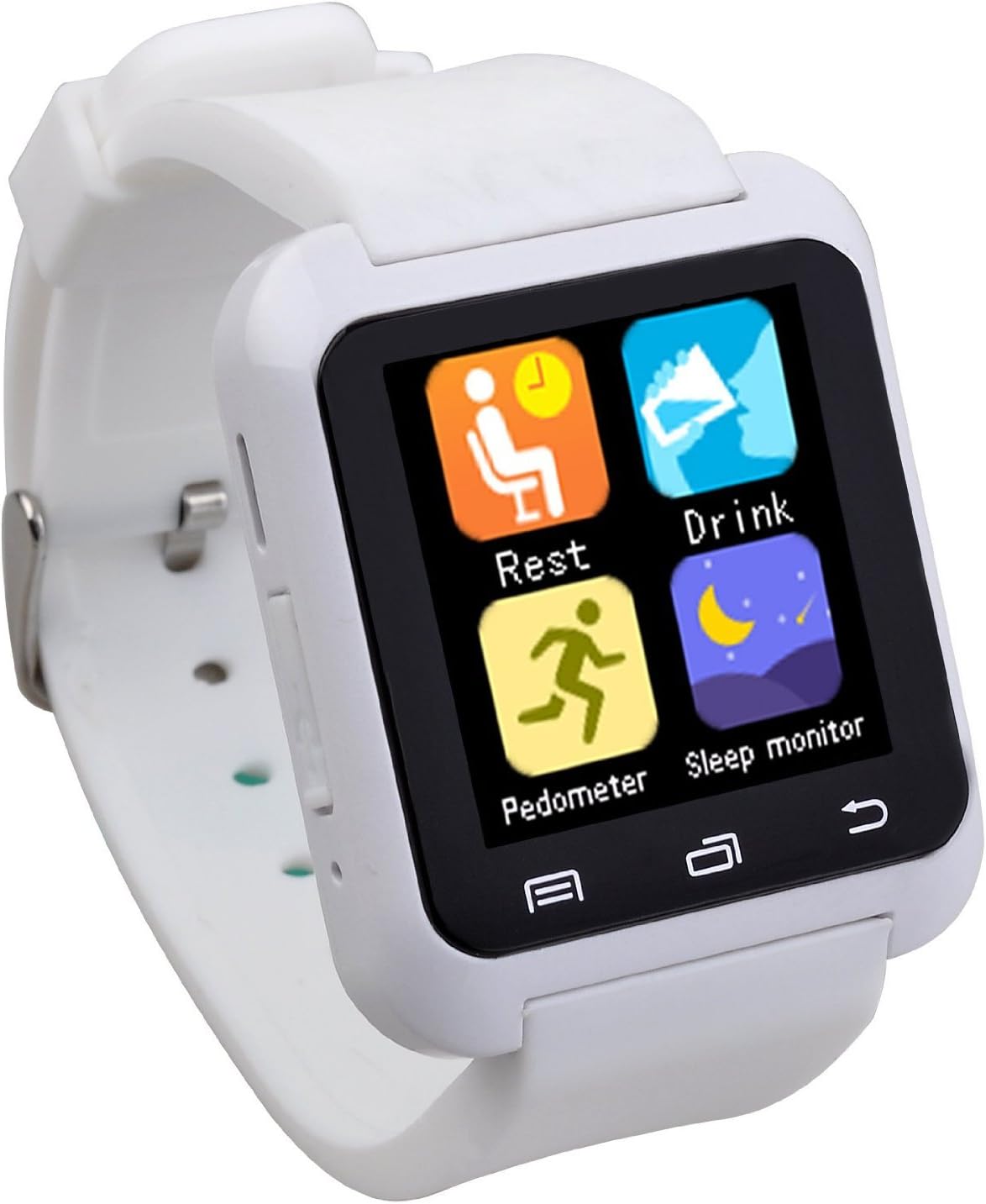 Yescrown Bluetooth Android Wrist Watch U8 Smart Watch Vibrating Alert Remote Control Smartphone Watch for Samsung Iphone (White)