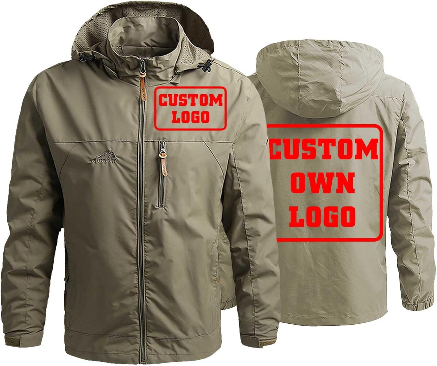 Mens Winter Coat Personalized Your Logo Name Ski Jacket Winter Waterproof Windbreaker Hooded Mountain Climbing Outwear