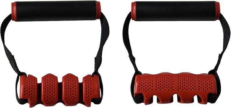 Lifeline Triple Cable Pocket Max Flex Handle with Triple Cable Pocket for Safe, Customizable Resistance, Black/Red, 3