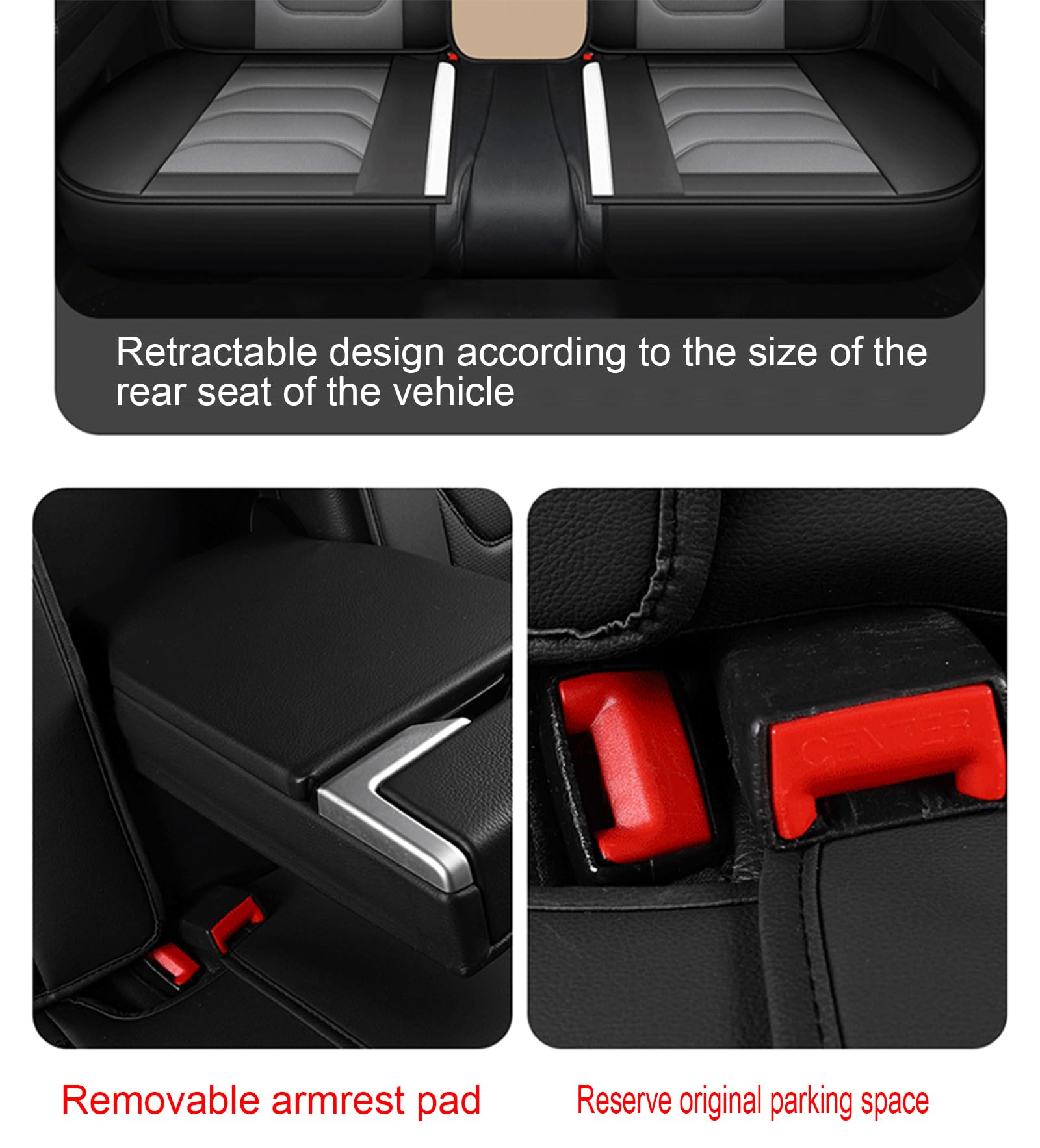 Copertine per Set di Auto a Set Completo, Cuscino per Protezione per seggiolini per Auto in Pelle Impermeabile.,A