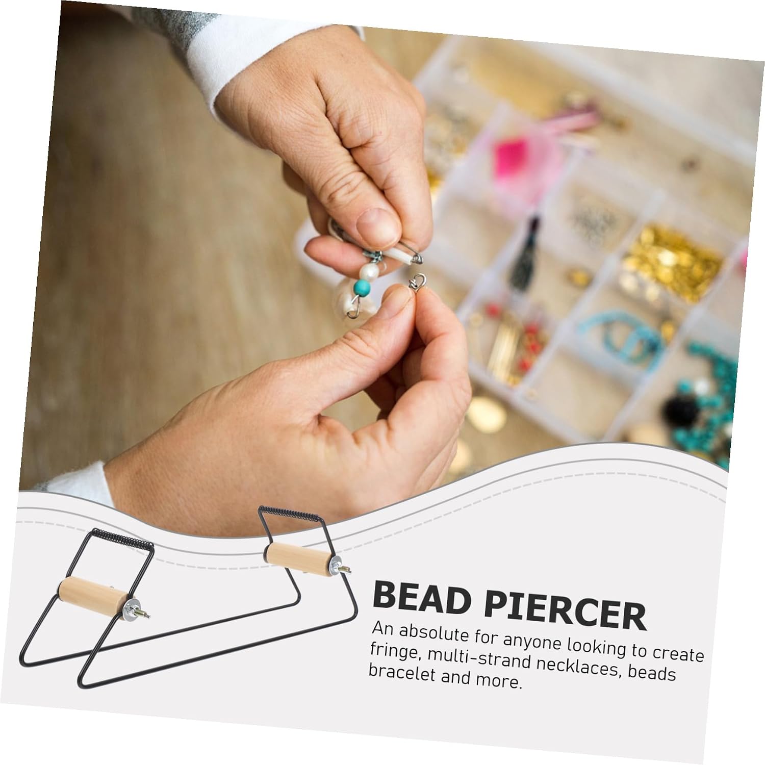 BEBEMOKO DIY Jewelry Making Beading Loom Stainless Steel Bracelets Maker Seed Bead Loom for Jewelry Making Supplies