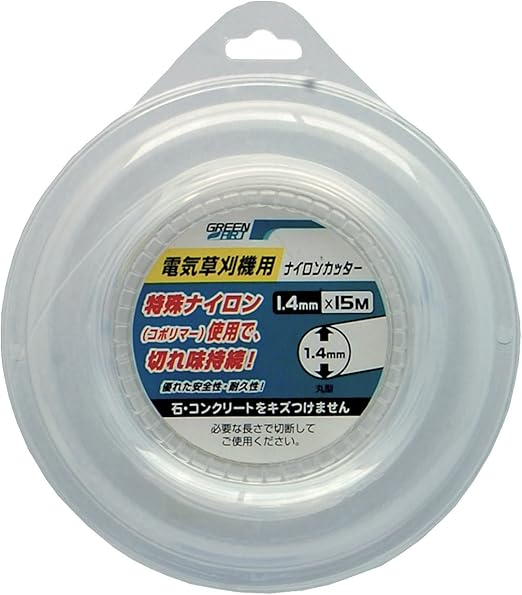 Amazon 高儀 Green Art 電気草刈機用 ナイロンカッター 丸形 クリア 1 4mm 15m Diy 工具 ガーデン