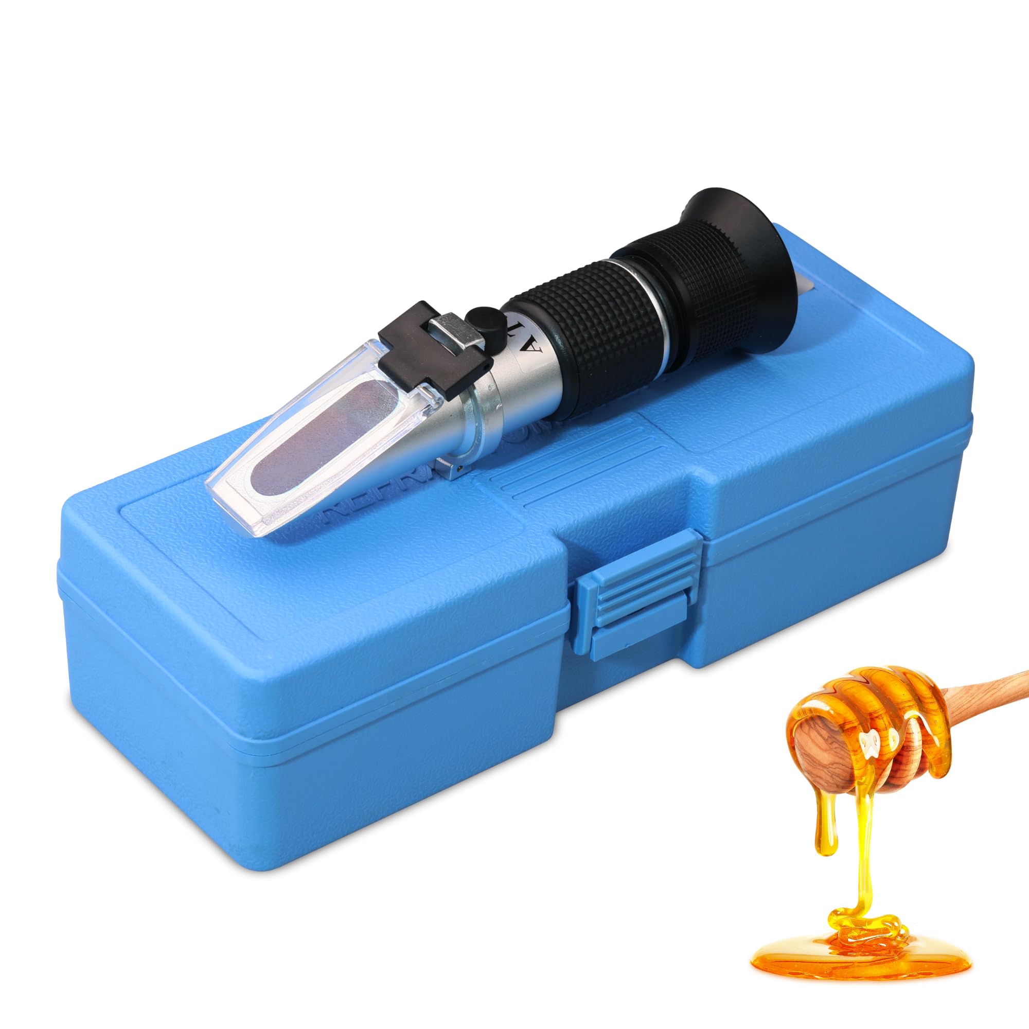 0-90% Brix Refractometer with ATC - Accurate Sugar Content Measurement for Honey, Fruit, Maple Syrup and Beverages - Ideal for Homebrewing, Labs & More