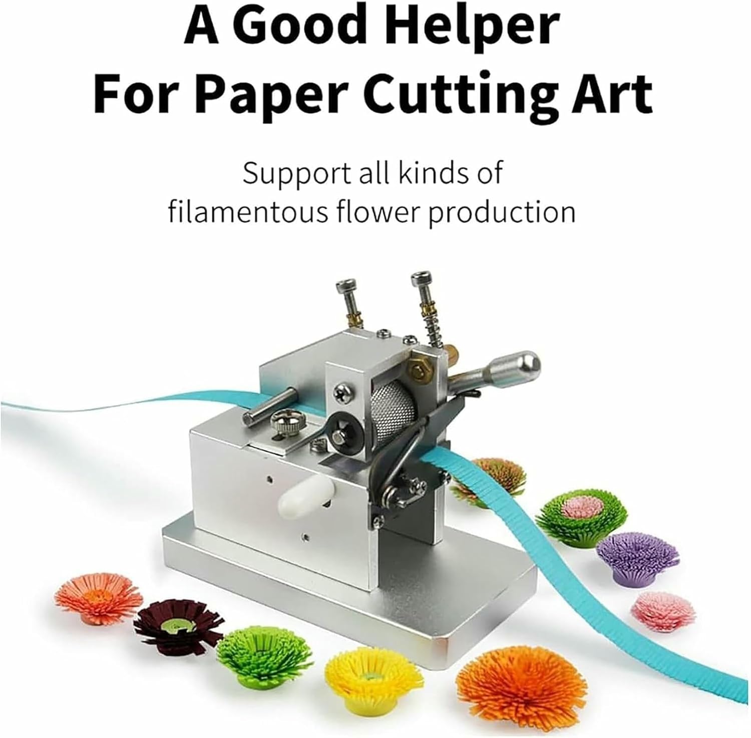 Manual Quilling Fringer Machine, Paper Art Tassel Machine, Handmade Color Paper Cutting Roll Machine with Adjustable Tassel Width