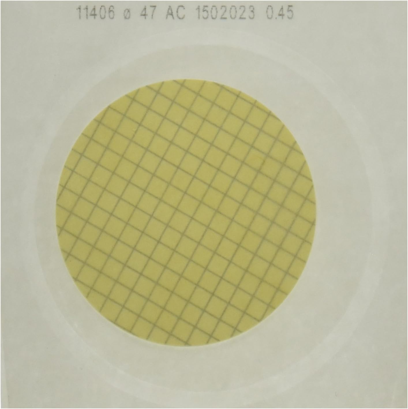 Sartorius 11406-47-ACN Membrane Filter Disc, Cellulose Nitrate, Sterile, 0.45 μm, 47mm, White with Black Grids (Pack of 100)