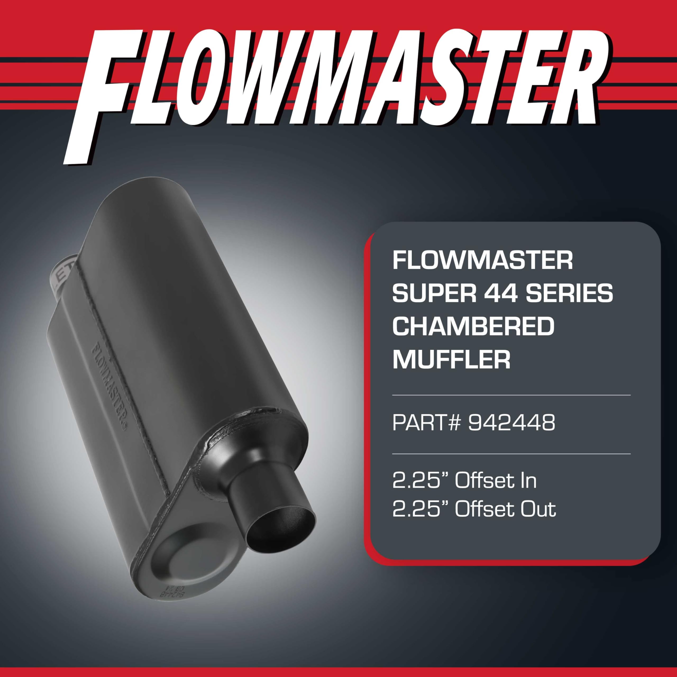 Amazon.com: Flowmaster 942448 Super 44 Muffler - 2.25 Offset In