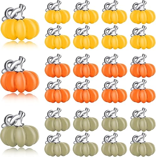 Miniatura 7 de Hicarer 27 dijes de calabaza de otoño, colgantes de aleación, dijes de Halloween, accesorios de fabricación de joyas para aretes de Acción de