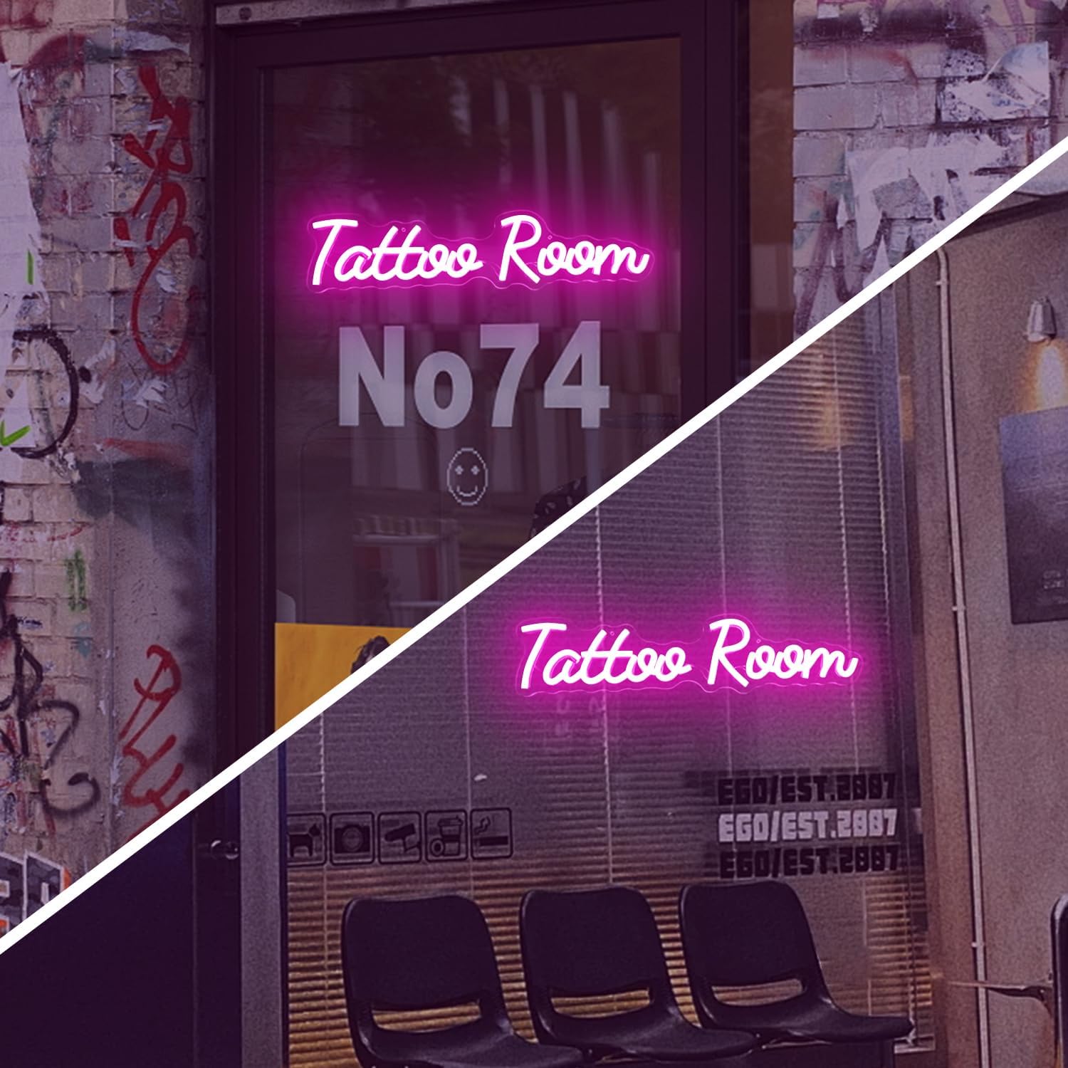 Tattoo Neon Sign Dimmable Tattoo Room Neon Signs for Wall Decor Artistic Studio Wall Art Cool Led Neon Light for Tattoo Shop Decor Gifts for Artists - Image 7