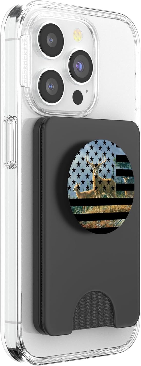 Big Buck American Flag Whitetail Deer Pop Socket - Hunting PopSockets PopWallet for MagSafe
