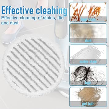 6-Pack Steam Mop Pads Compatible with Shark S6002UK, S7201UK – Reusable Microfiber Replacement Pads for Shark Steam Mop & Shark Steam and Scrub Mop – All-in-One Cleaning Pads for Sealed Hard Floors