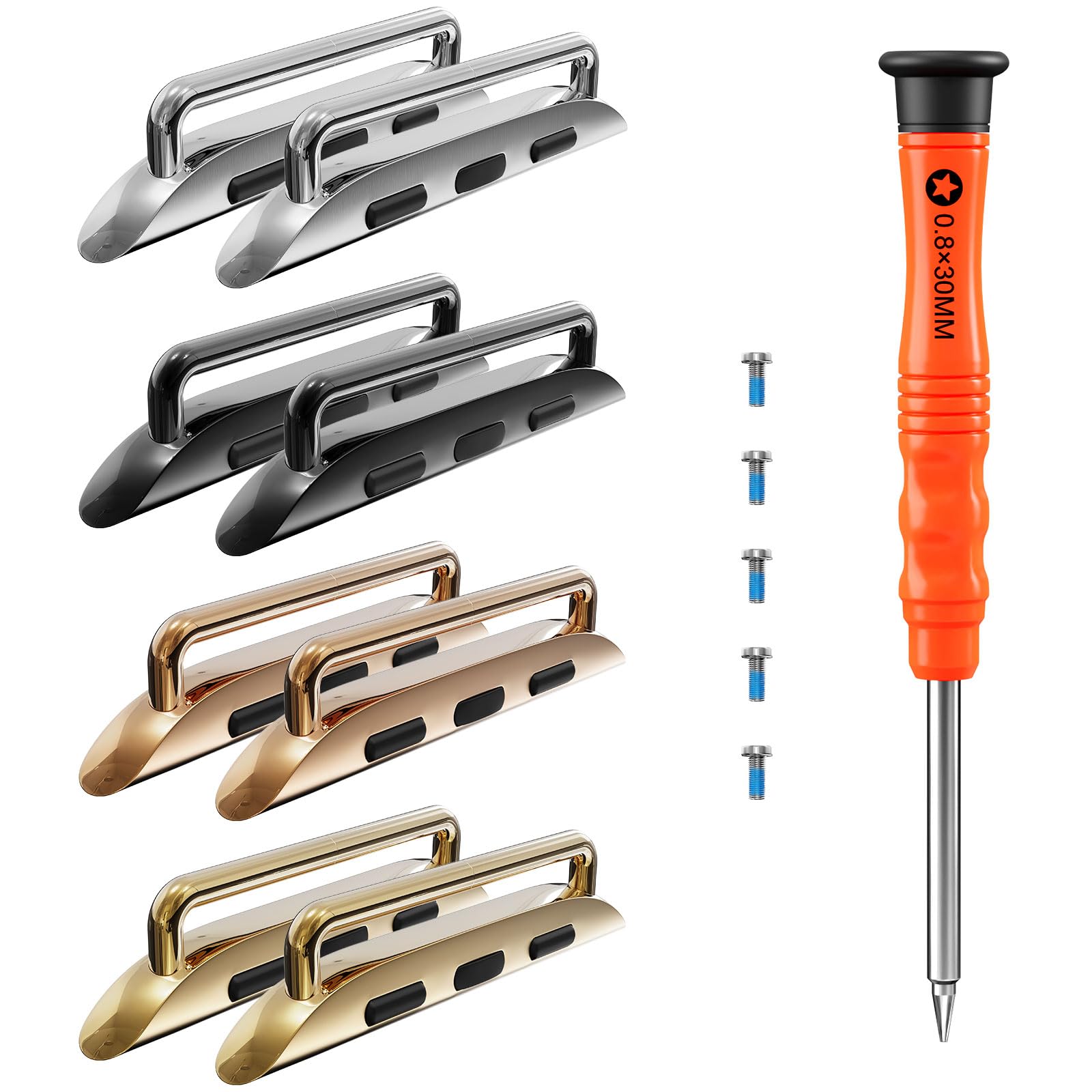 Watch Band Connectors for Apple Watch Band Adapter, Replacement Link Attachment for iWatch Ultra (49mm) Series 10 (46 42mm) 9 8 7 (45 41mm) 6 5 4 SE (44 40mm) 3 2 1 (42 38mm) Straps 4pack