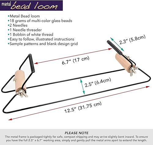 Vista 2 de Kit de Telar de cuentas para principiantes Beadsmith, incluye tejido, collares con dije, brazaletes y más