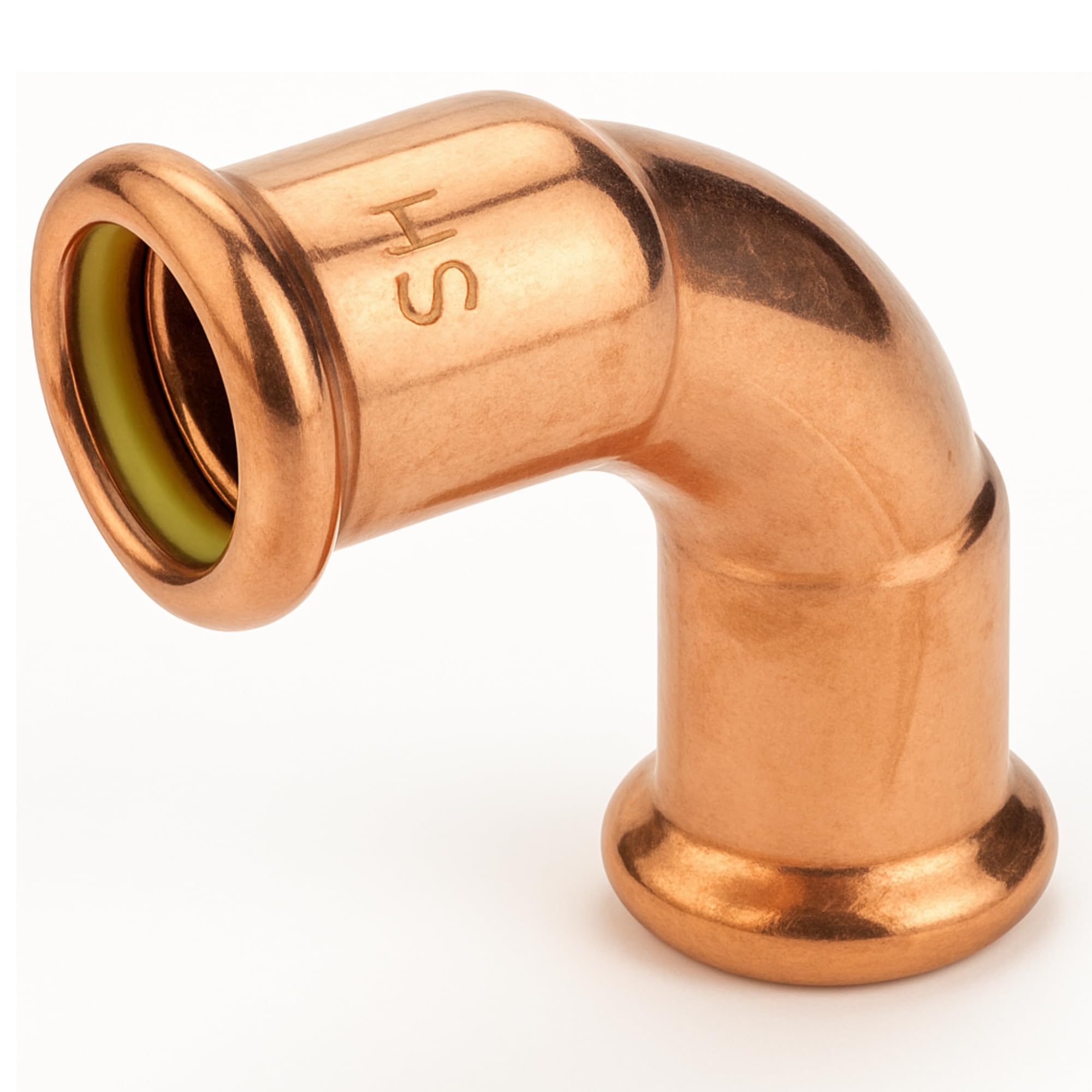 Xcel Home Copper Westco 35Mm 90 Degree Equal Elbow Press Fit Water Pipe Fitting - Reliable Leak-Free Joint For Plumbing Systems