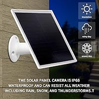 Vista 5 de Cargador de panel solar de 6 W, panel solar con micro USB y puerto USB-C para cámara de batería recargable DC 5 V para exteriores, IP66 resistente