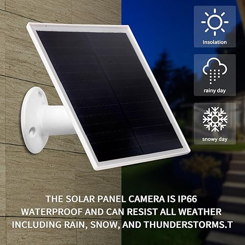 Miniatura 5 de Cargador de panel solar de 6 W, panel solar con puerto micro USB y USB-C para cámara de batería recargable de 5 V CC al aire libre, IP66