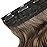 REECHO 20 1-pack 3/4 Full Head Curly Wave Clips in on Synthetic Hair Extensions HE008 Hair pieces for Women 5 Clips 4.5 Oz Per Piece - Ash Light Brown
