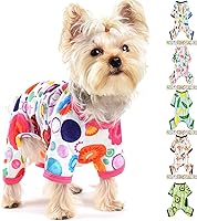 Vista 16 de Yikeyo - Pijamas para perros pequeños, suaves y delgados, ropa para gatos y perritos, ropa de verano para mascotas, lindas prendas para cachorros