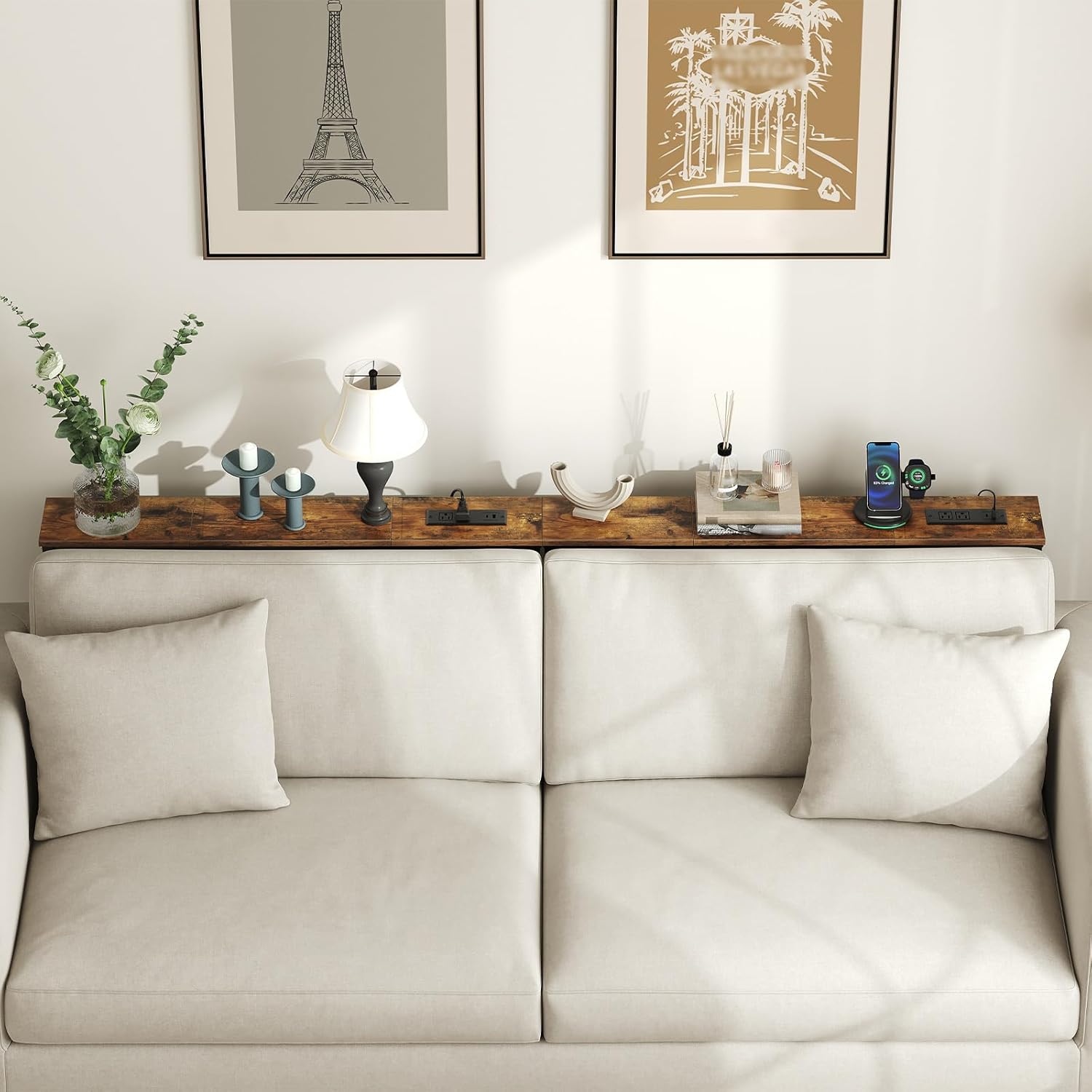 HOOBRO Narrow Console Table, 29.5" Small Entryway Table Bundle, Skinny Behind Couch Table, Sofa Side Table for Hallway, Bedroom, Living Room BK75XG01-BF52UXG01G1