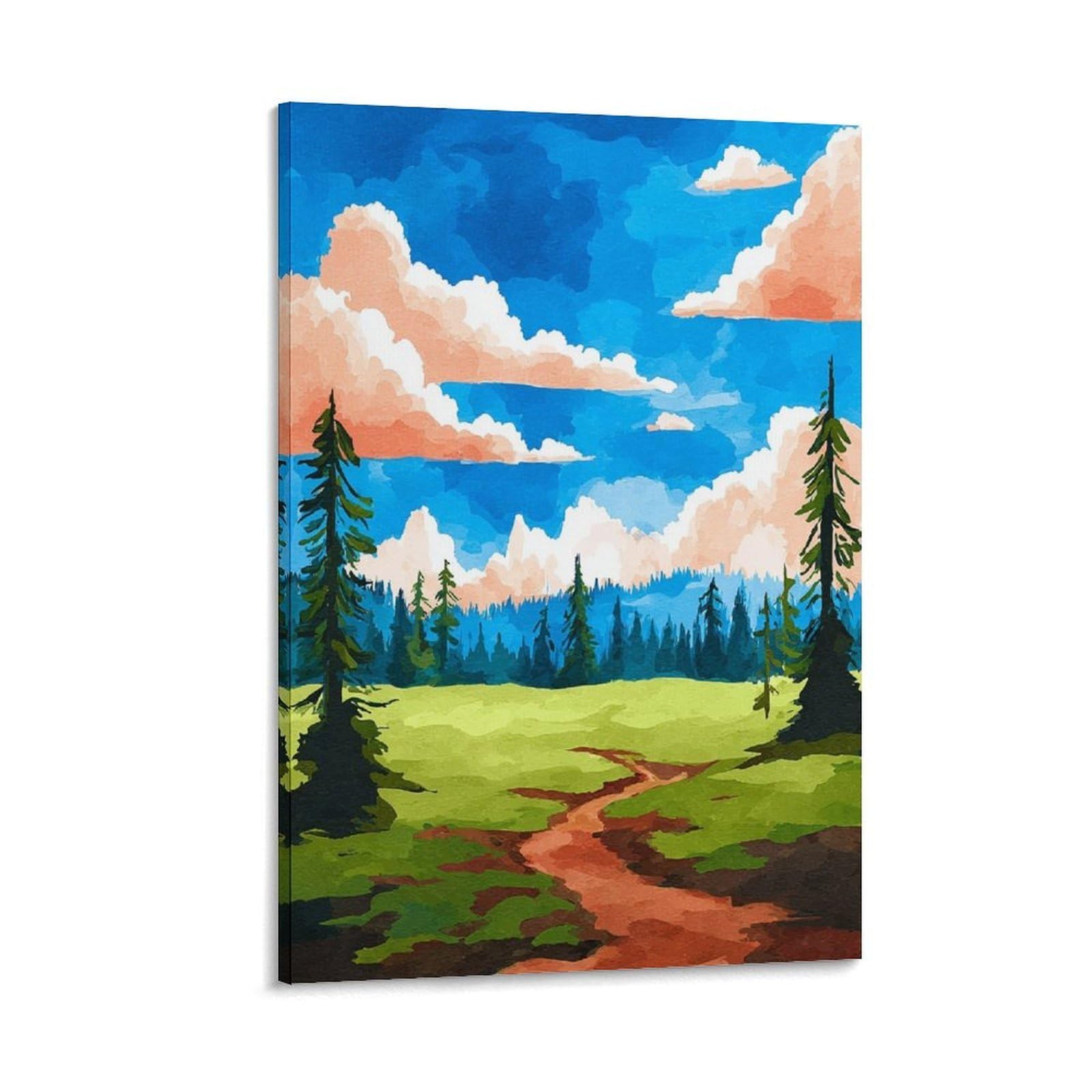 ZBBGGOZ Fishlake National Park Posters 24x36inch(60x90cm) Vintage Watercolor Canvas Art