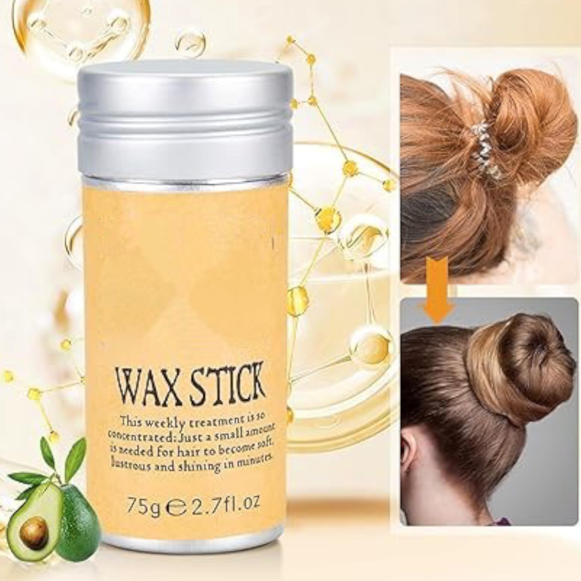 Hair Wax Stick for Women and man, Hair pomade stick, Hair Styling, Hair Stick for Frizzy Hair, Hair Setting Stick 1 PCS, Hair Wigs Broken Hair Finishing Stick, Non-greasy