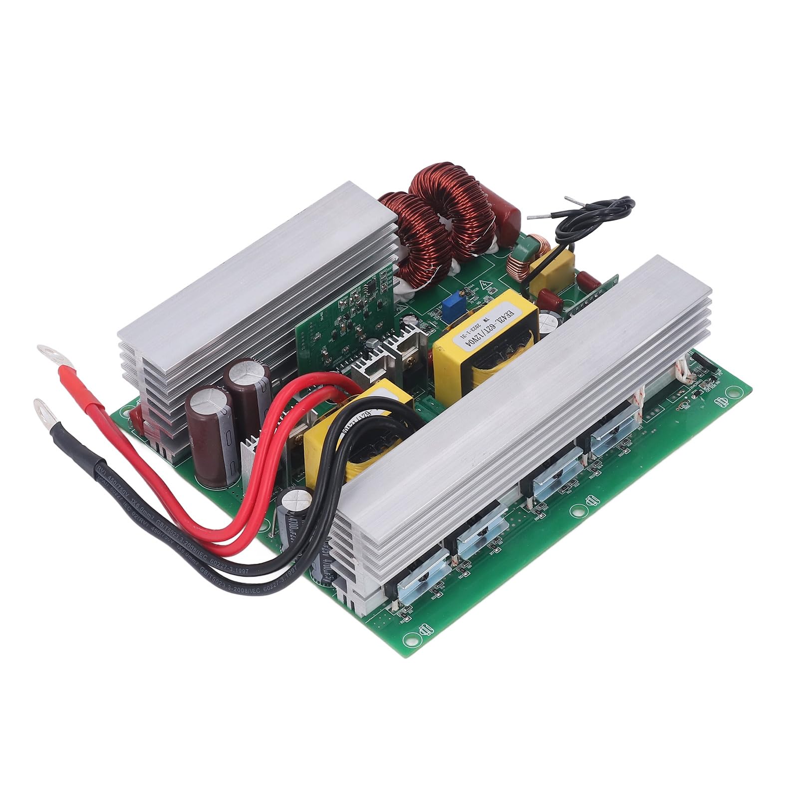Falownik Czystej Fali Sinusoidalnej, Aluminiowa Płytka Falownika 1000 W DC12V do AC220V, Moc Szczytowa 2000 W, wydajność 95%, 6 zabezpieczeń do Podróży Samochodem Kemping Home Backup