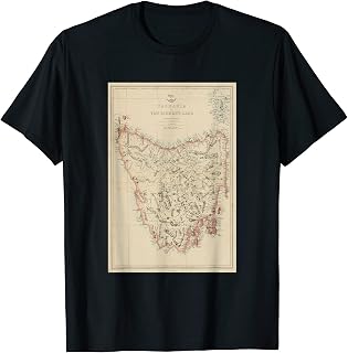 Tasmania Vintage Map (1860) T-Shirt