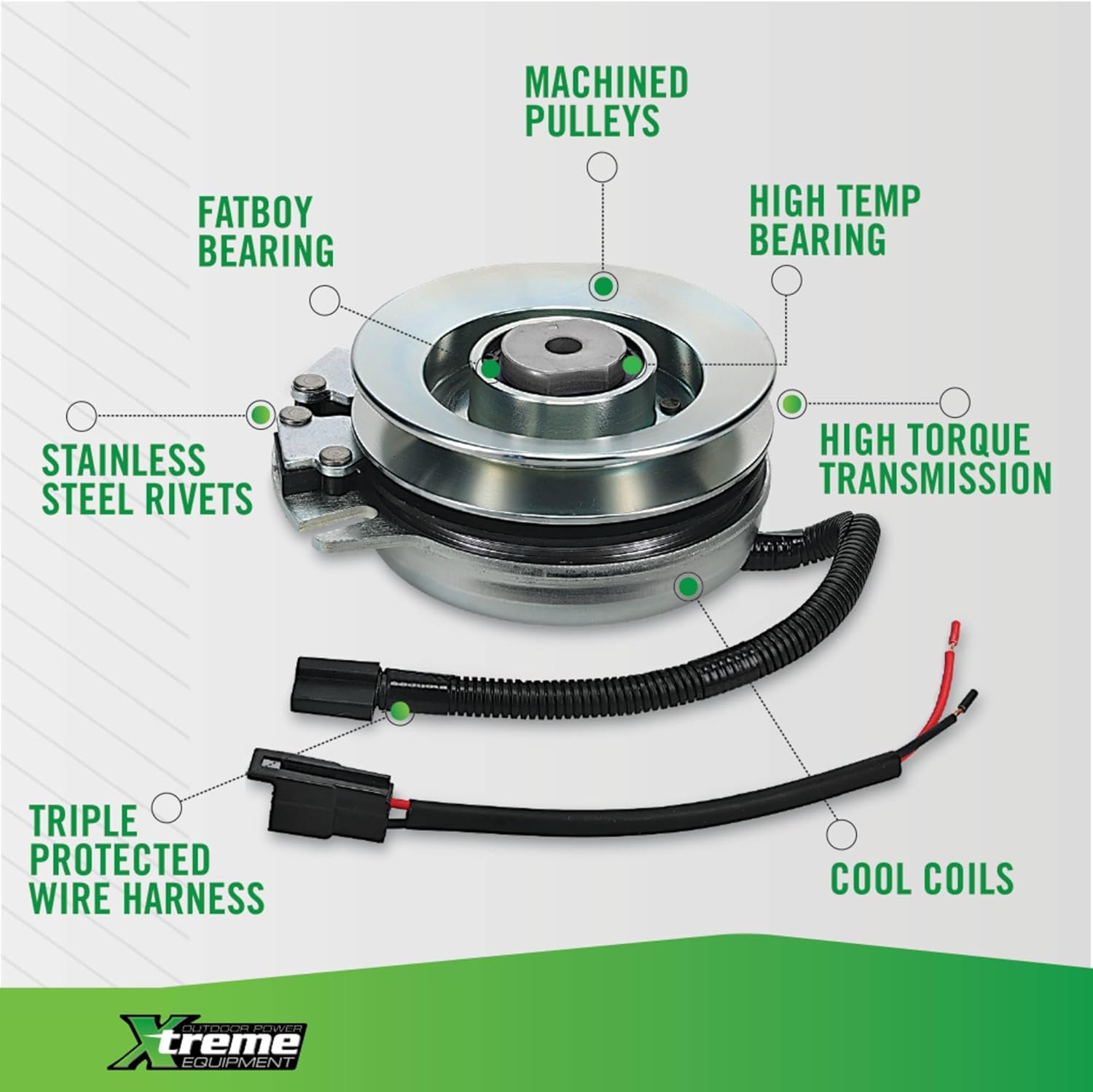 Xtreme Outdoor Power Equipment X0141 PTO Clutch Compatible With/Replacement For Exmark QT22KA421, Serial No. 920,000 & Higher, QTE651KA421, Serial No. 313,000 & Higher, Toro TimeCutter MX4260 117-7468