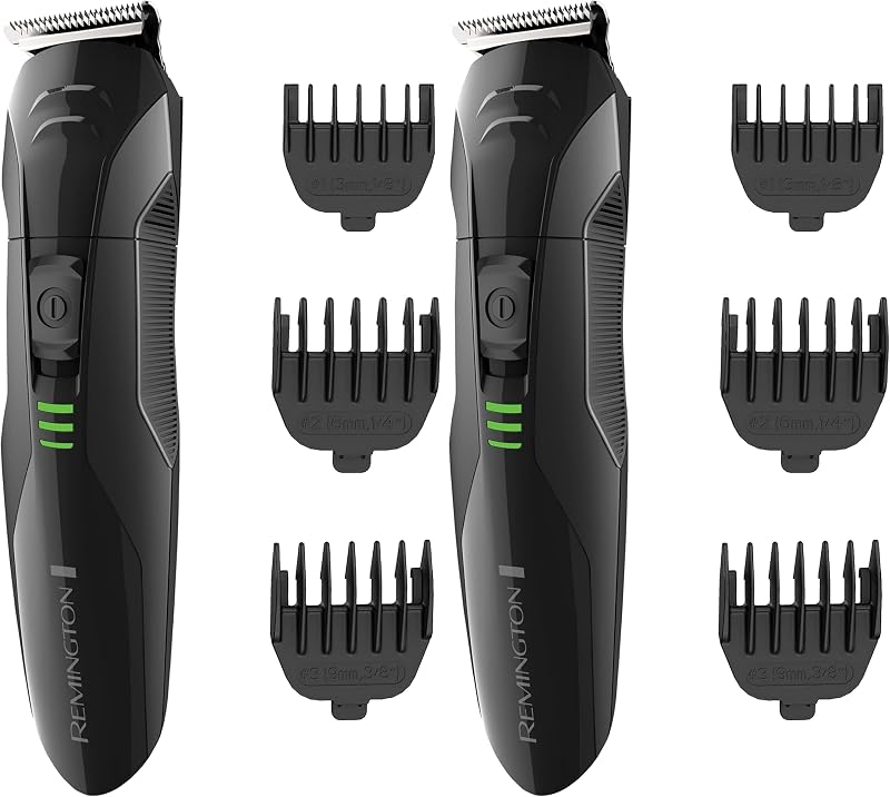 Aparador de barba e pelos curtos Remington PG6015A recarregável, preto — Pacote com 2
