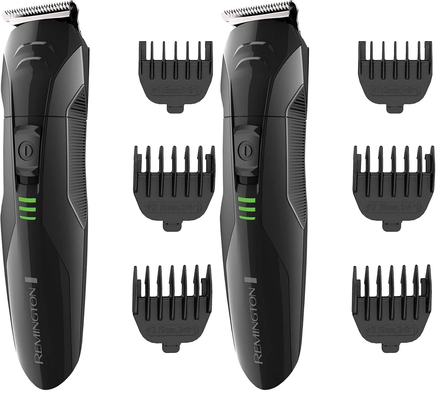 Remington PG6015A Rechargeable Stubble and Beard Trimmer, Black (Pack of 2)