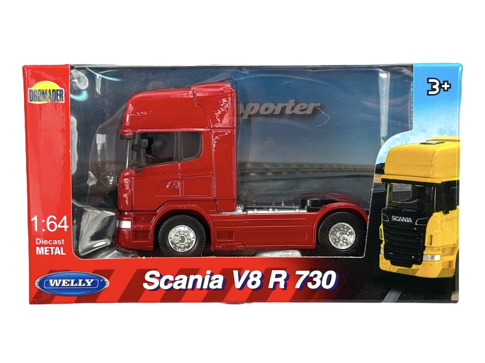 Welly Scania V8 R730 Red 1/64 In Box Model Truck 10 cm : Buy