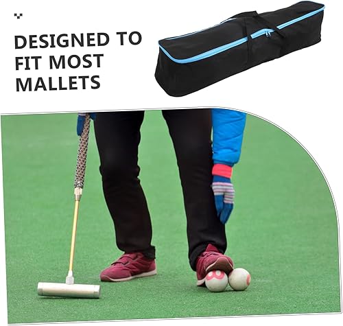 Miniatura 4 de Bolsa de almacenamiento para palitos de croquet, organizador de mazos con diseño de correa para un fácil transporte y protección contra vibraciones,