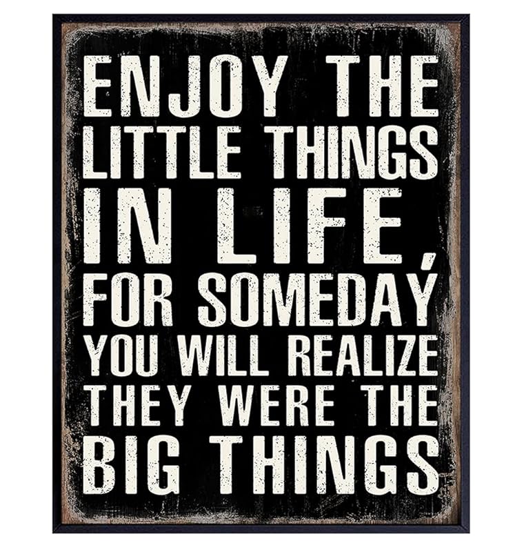 Life Quotes Wall Art Enjoy The Little Things Sign