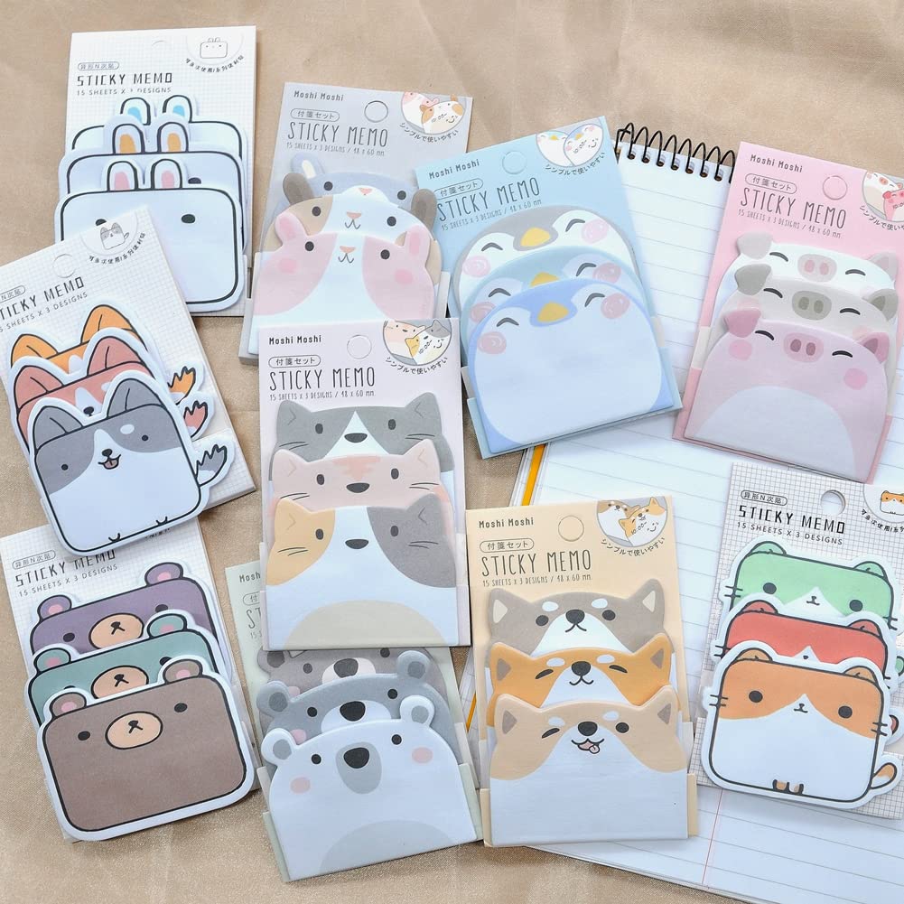 Amazon.co.jp: かわいい 付箋 強粘着 可愛い 付箋紙 ノートメモ用紙