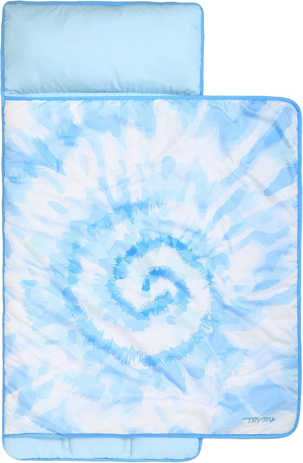 TILLYOU Luxury Toddler Nap Mat with Removable Pillow and Thick Comforter for Boys Girls Age 2-4 Years