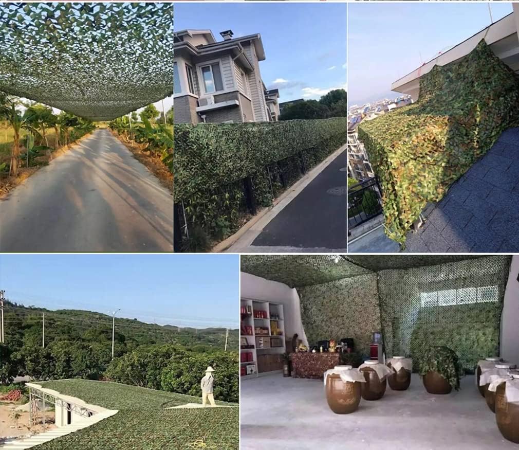 Outdoor Hidden Camo Netting, Large Building Cover Camouflage Net, Bulk Roll Garden Canopy Sunshade Camouflage Netting, for Hunting Blinds (Size : 6X12m(20ft X 40ft))