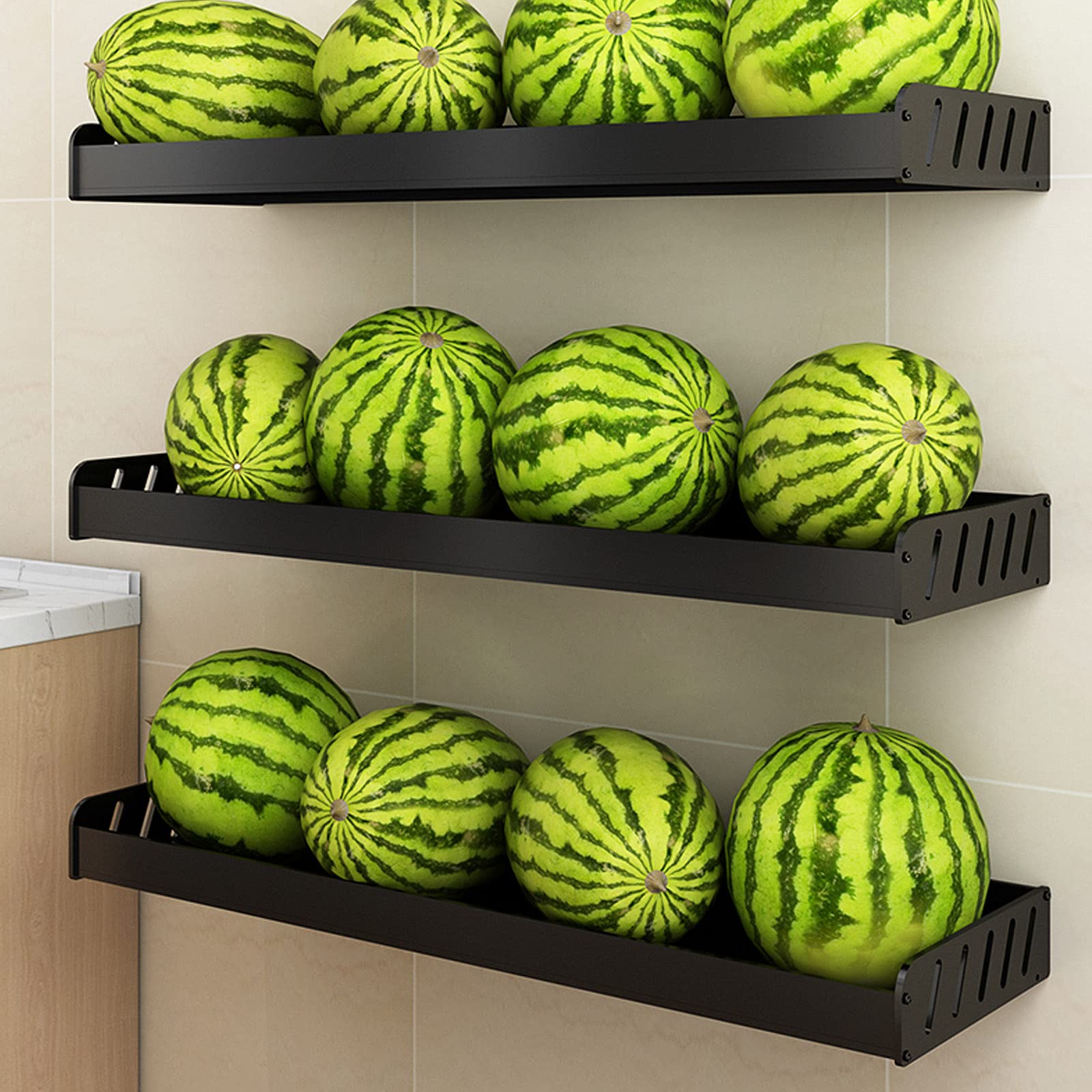 Estante de Almacenamiento de Aluminio para microondas - Soporte de Pared para Horno, Estante de Cocina para frascos de Especias y Utensilios de Cocina, solución de organización par