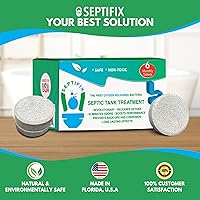 Vista 7 de SEPTIFIX Pestañas de tratamiento de tanque séptico tabletas de bacterias aeróbicas vivas para tu tanque séptico