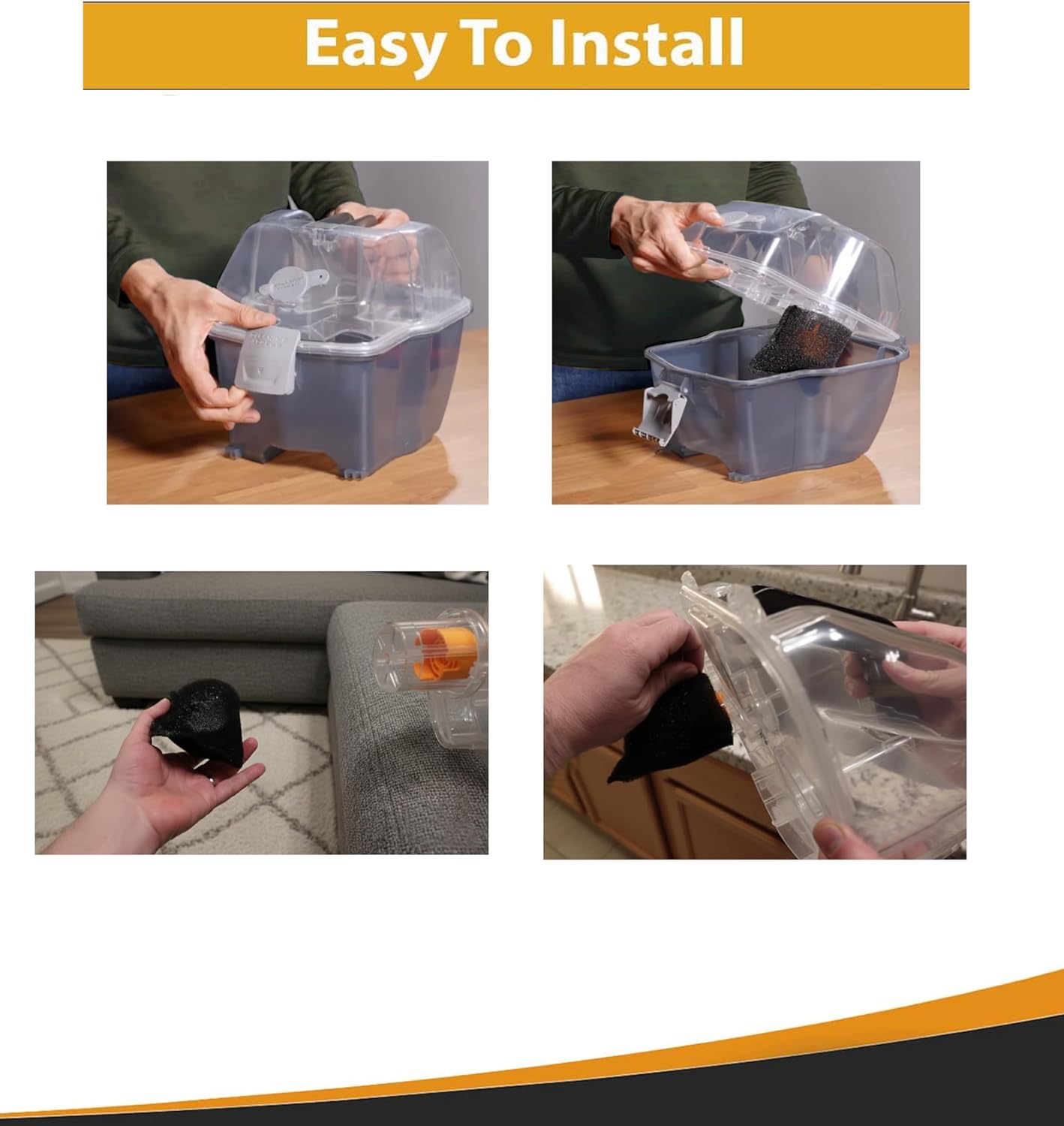 Replacement Part For Hoover Carpet Cleaner Brush Block Assembly With 2 Tank Filters Compatible With FH50134, FH50135, FH50150NC, FH50150, FH50141 Vacuum # Compare to part 440007364