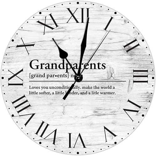 Miniatura 10 de Reloj de pared de PVC con definición de cuñado, reloj de pared redondo con citas espirituales, números romanos, tipografía, arte de pared, 8.8