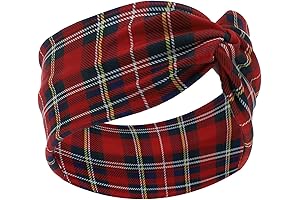 Red Tartan Plaid Headband - The Perfect Hair Accessory for Girls