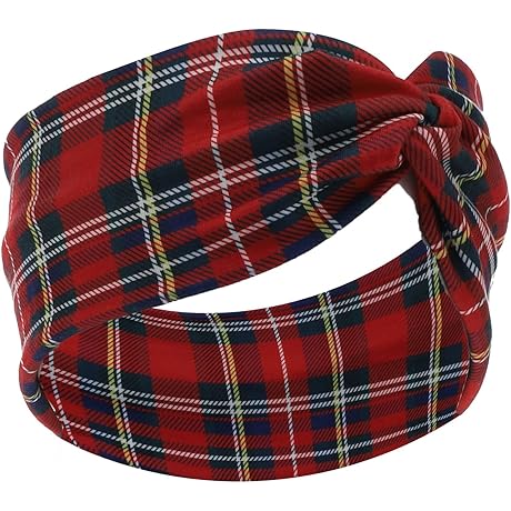 Red Tartan Plaid Headband - The Perfect Hair Accessory for Girls