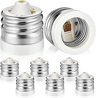 Vista 7 de 2 paquetes de convertidores de enchufe E39 a E26, Mogul de cerámica E39 a base media E26 estándar, adaptadores de enchufe de bombilla base Mogul
