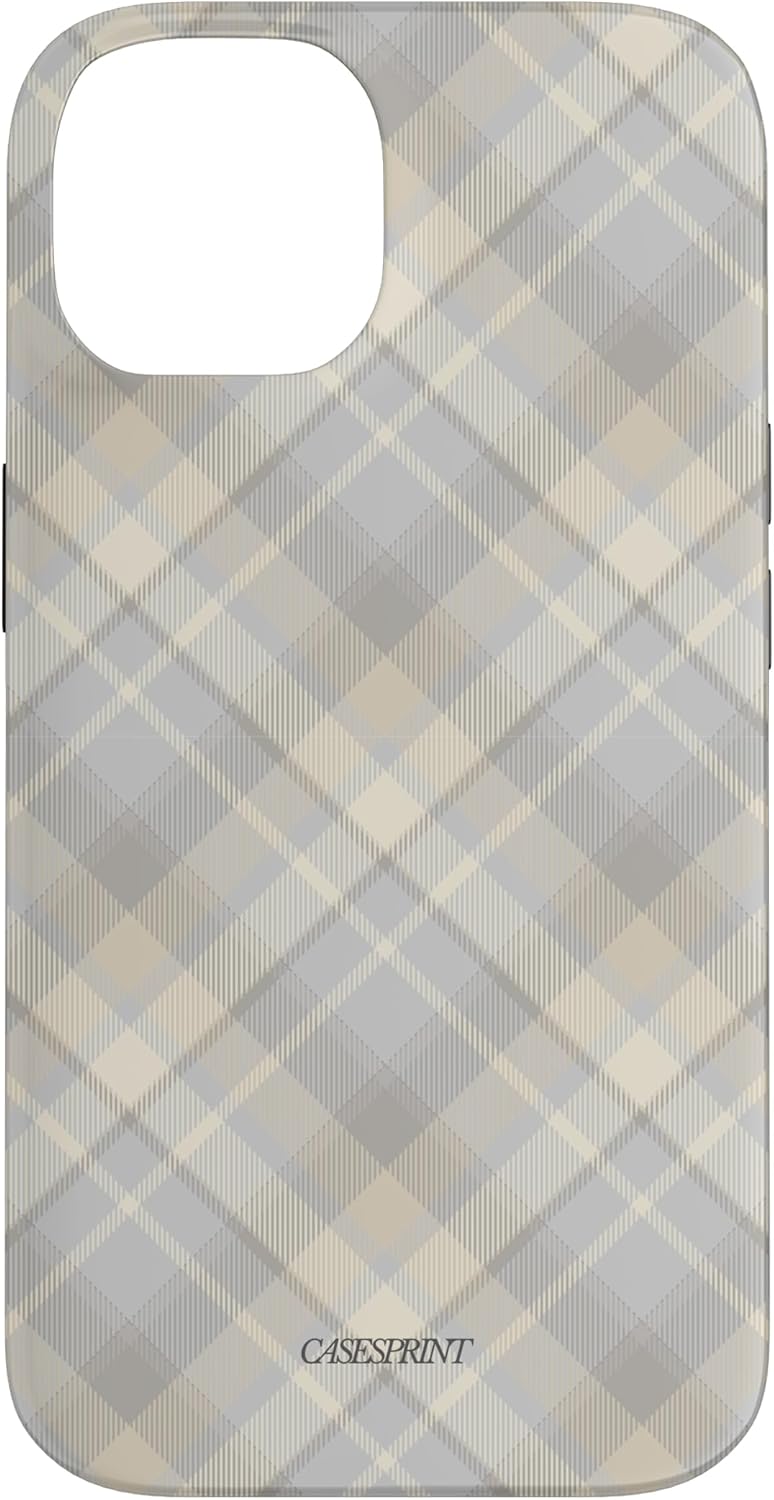 Beige Classic Plaid Case for iPhone 17