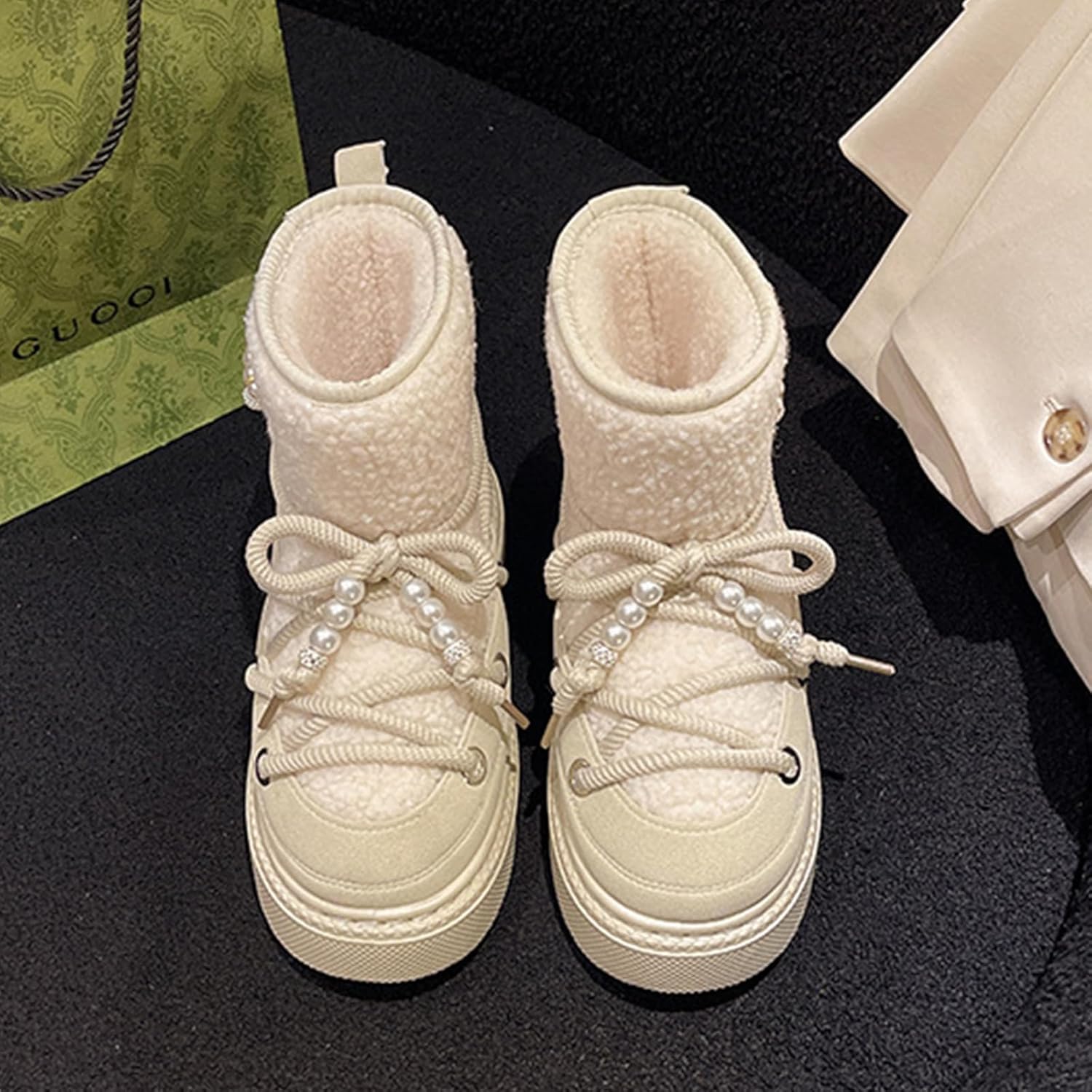 Women's Snow Boots With Fur Lining, Warm Ankle Boots, Soft And Comfortable Outdoor Walking Boots, Cold-Resistant Platform Shoes - Image 4