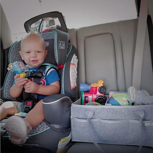 Miniatura 7 de Putska organizador de pañales para bebé organizador de regalo para baby shower organizador de guardería cesta de regalo para bebé neutral